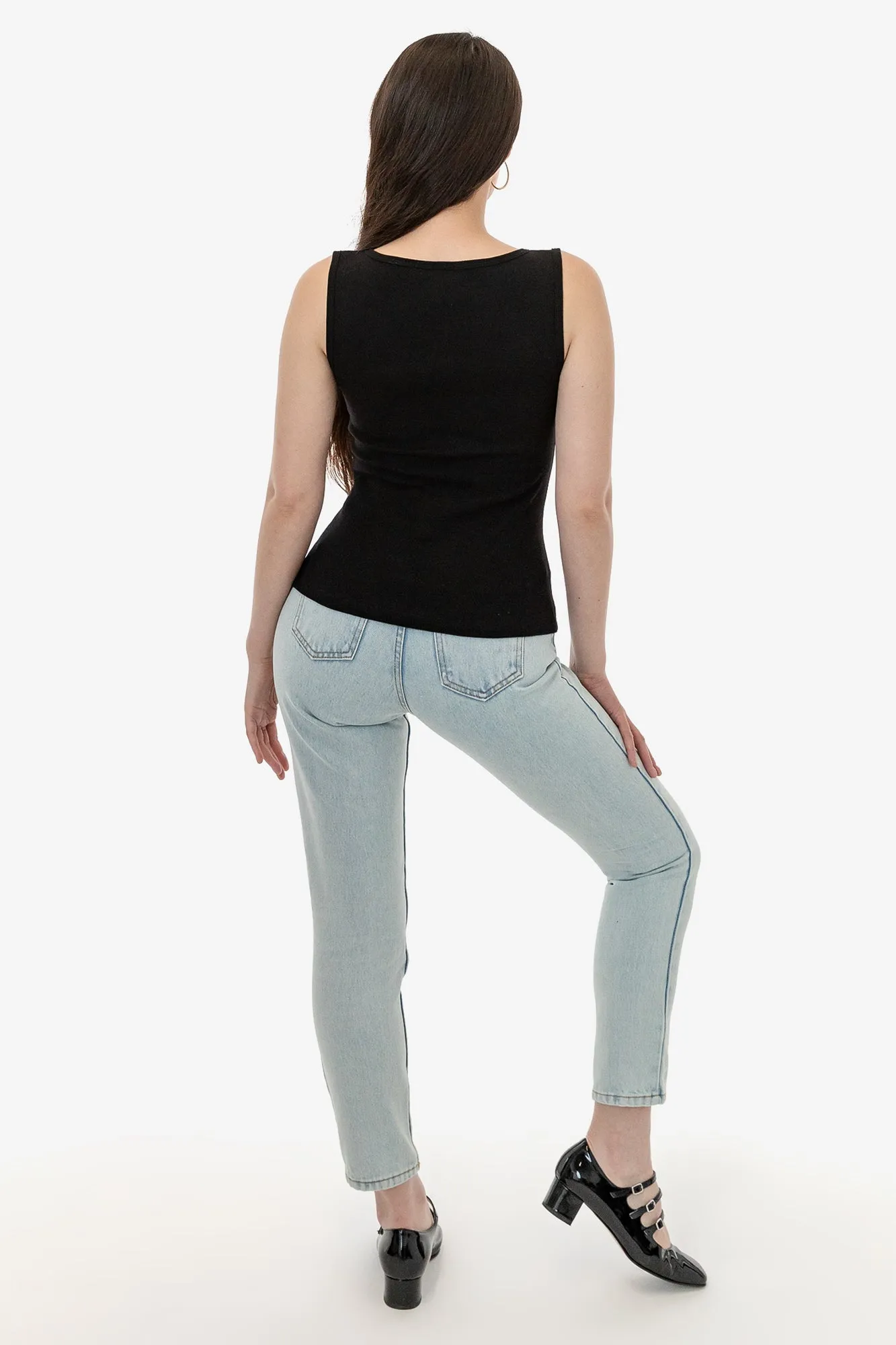 43045 - Baby Rib Sleeveless Boatneck Top