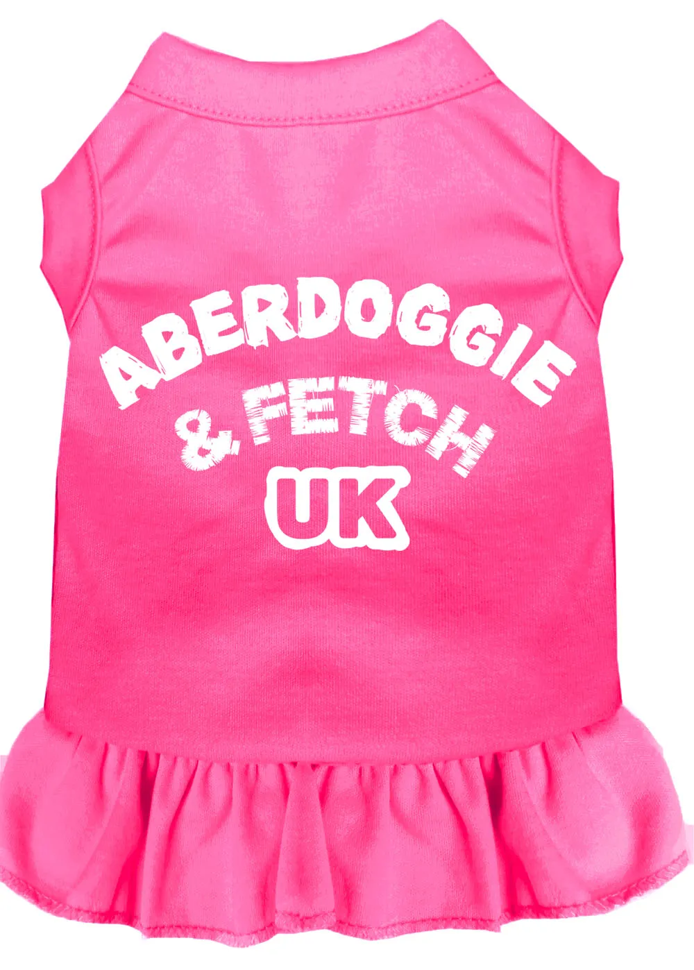 Aberdoggie Uk Screen Print Dress Bright Pink Xs