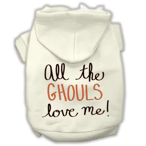All The Ghouls Screenprint Dog Hoodie Cream Xxxl(20)