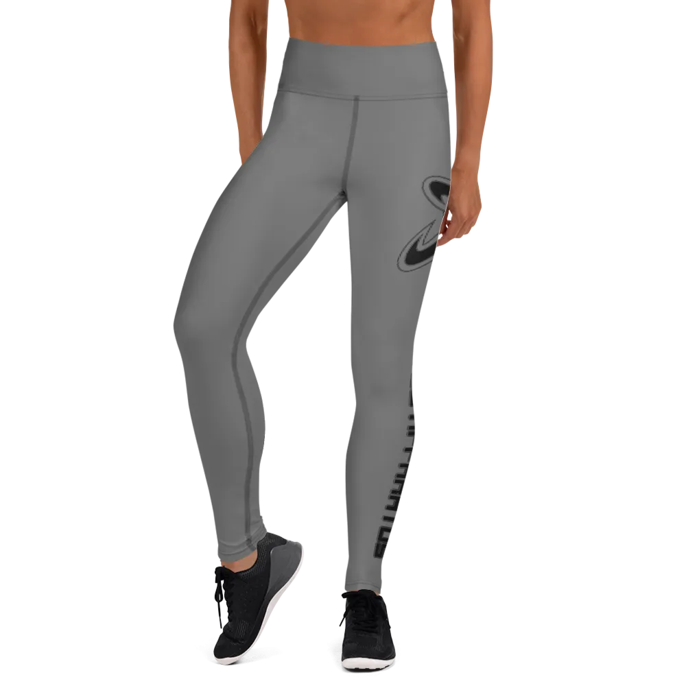 Athletic Apparatus Grey Black logo Yoga Leggings