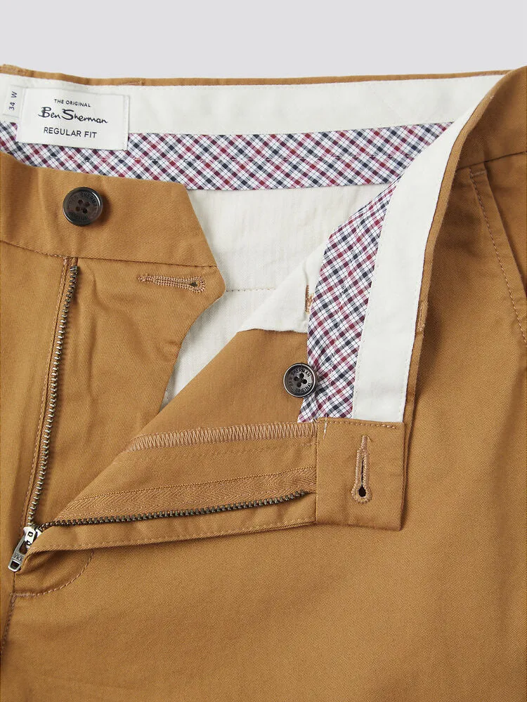 Ben Sherman Slim Stretch Chino Shorts - Light Tan