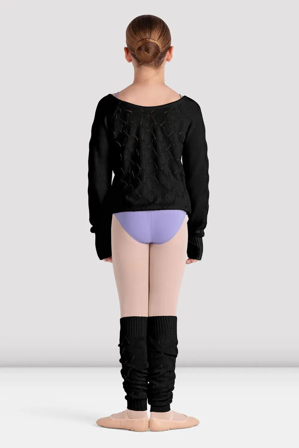 Bloch Girls Amaya Long Sleeve Sweater - Black