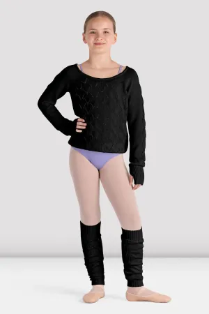 Bloch Girls Amaya Long Sleeve Sweater - Black