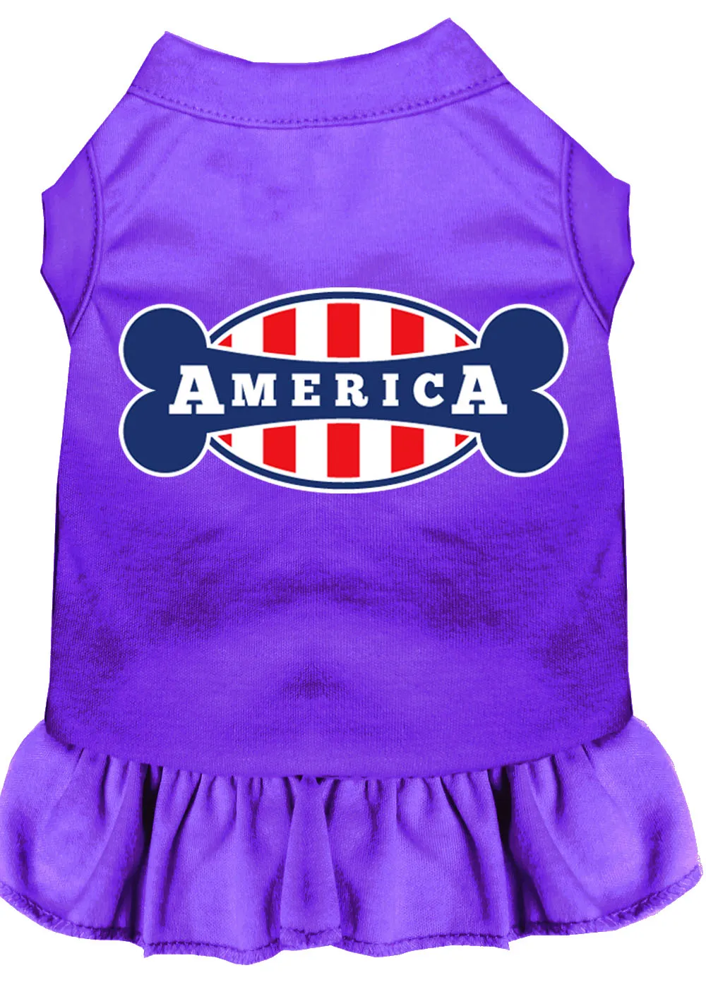 Bonely In America Screen Print Dress Purple Xxl
