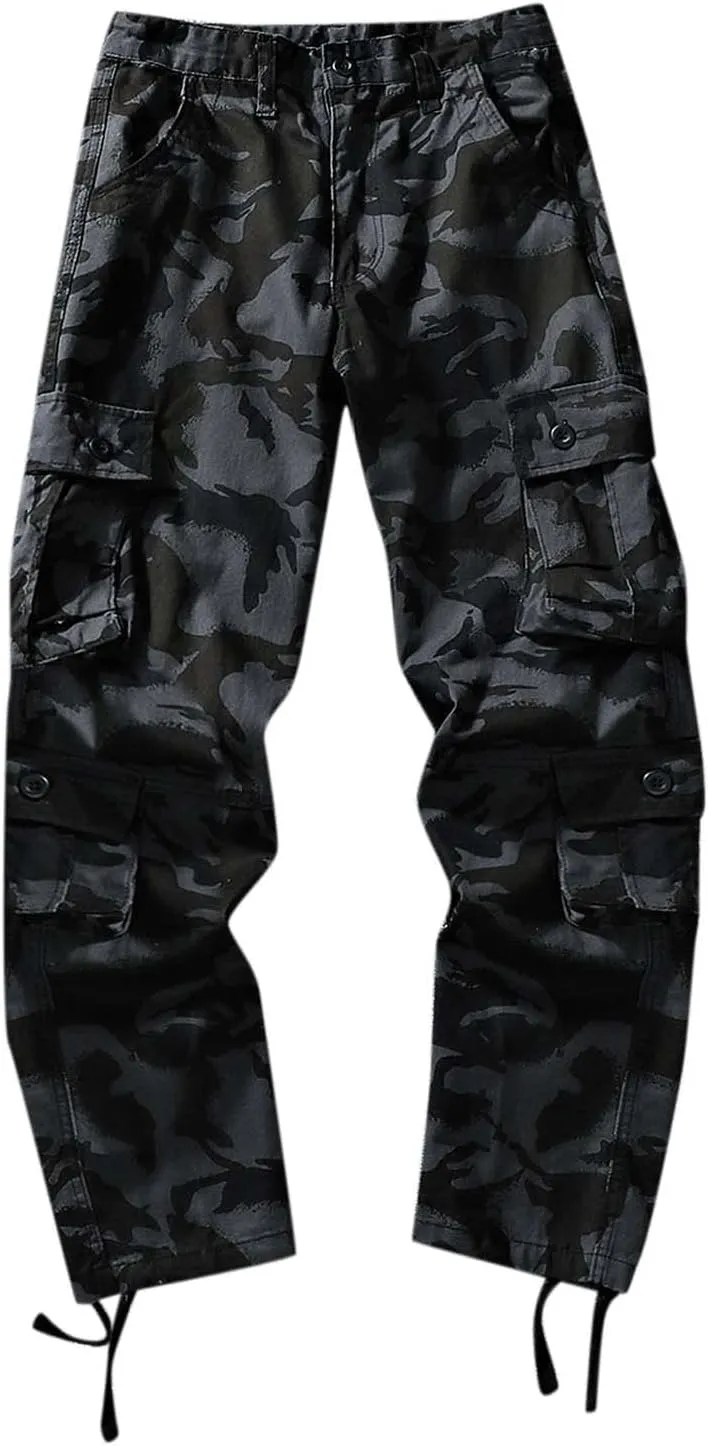 Cargo Sweatpants for Men Big and Tall Overalls Casual Pocket Sport Work Casual Trouser Pants Big and Tall Sweatpants
