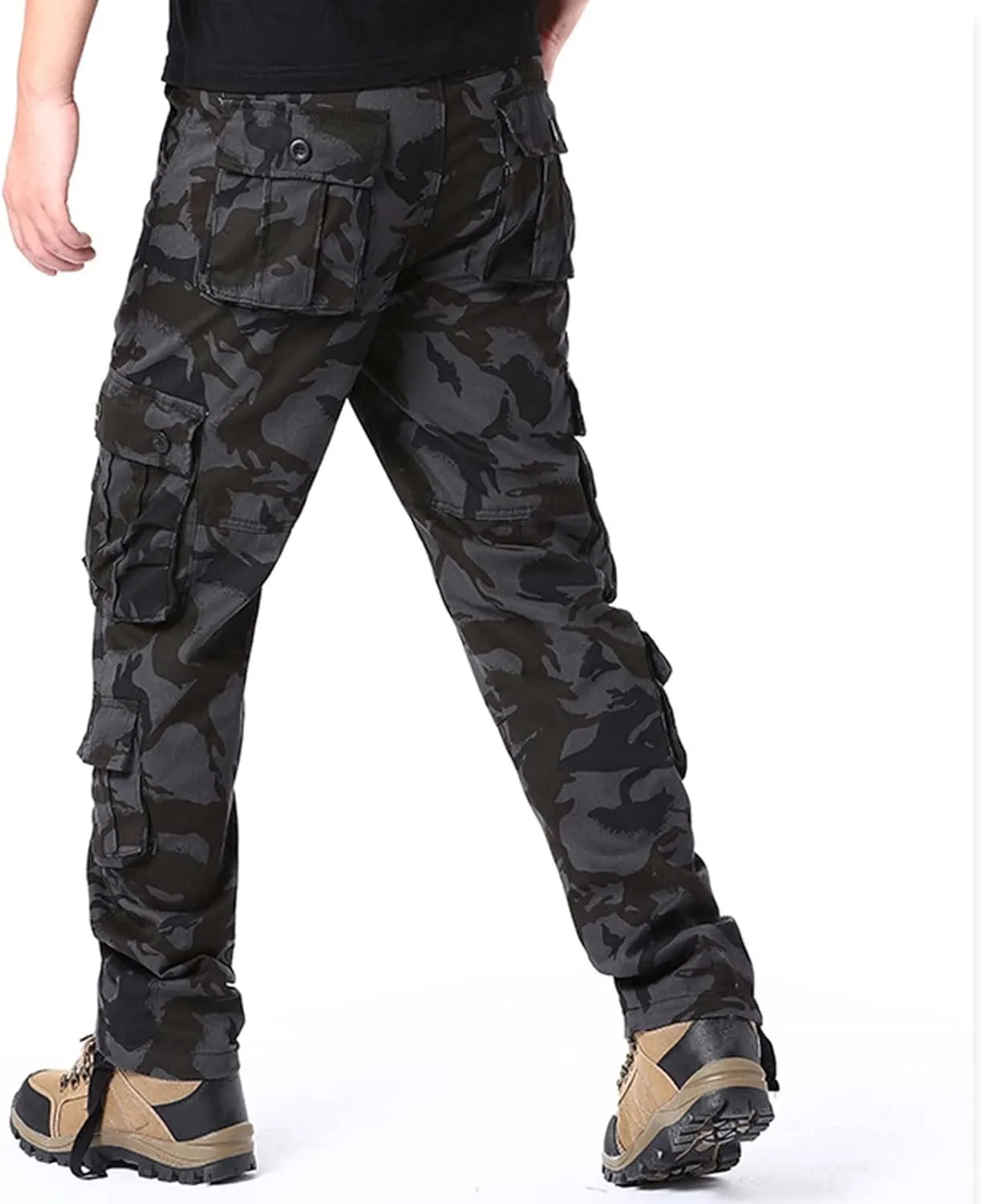 Cargo Sweatpants for Men Big and Tall Overalls Casual Pocket Sport Work Casual Trouser Pants Big and Tall Sweatpants