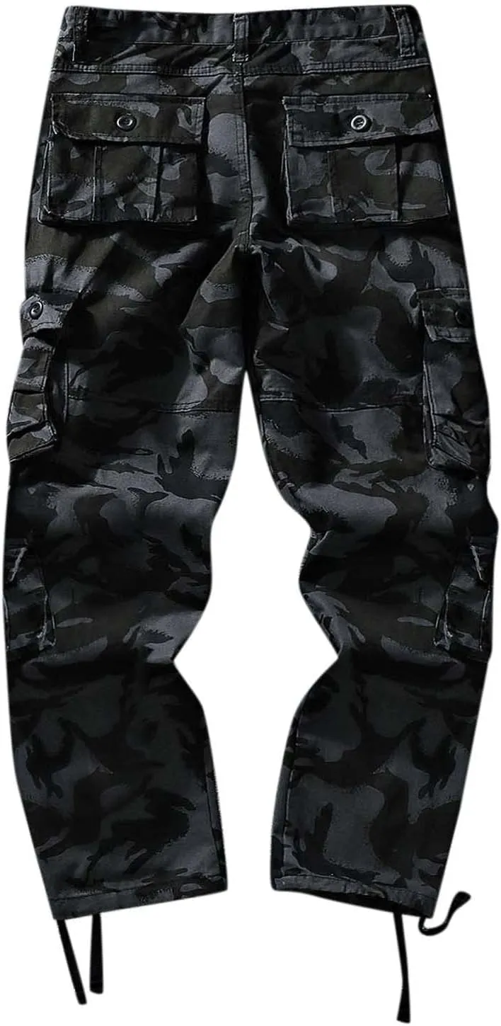 Cargo Sweatpants for Men Big and Tall Overalls Casual Pocket Sport Work Casual Trouser Pants Big and Tall Sweatpants