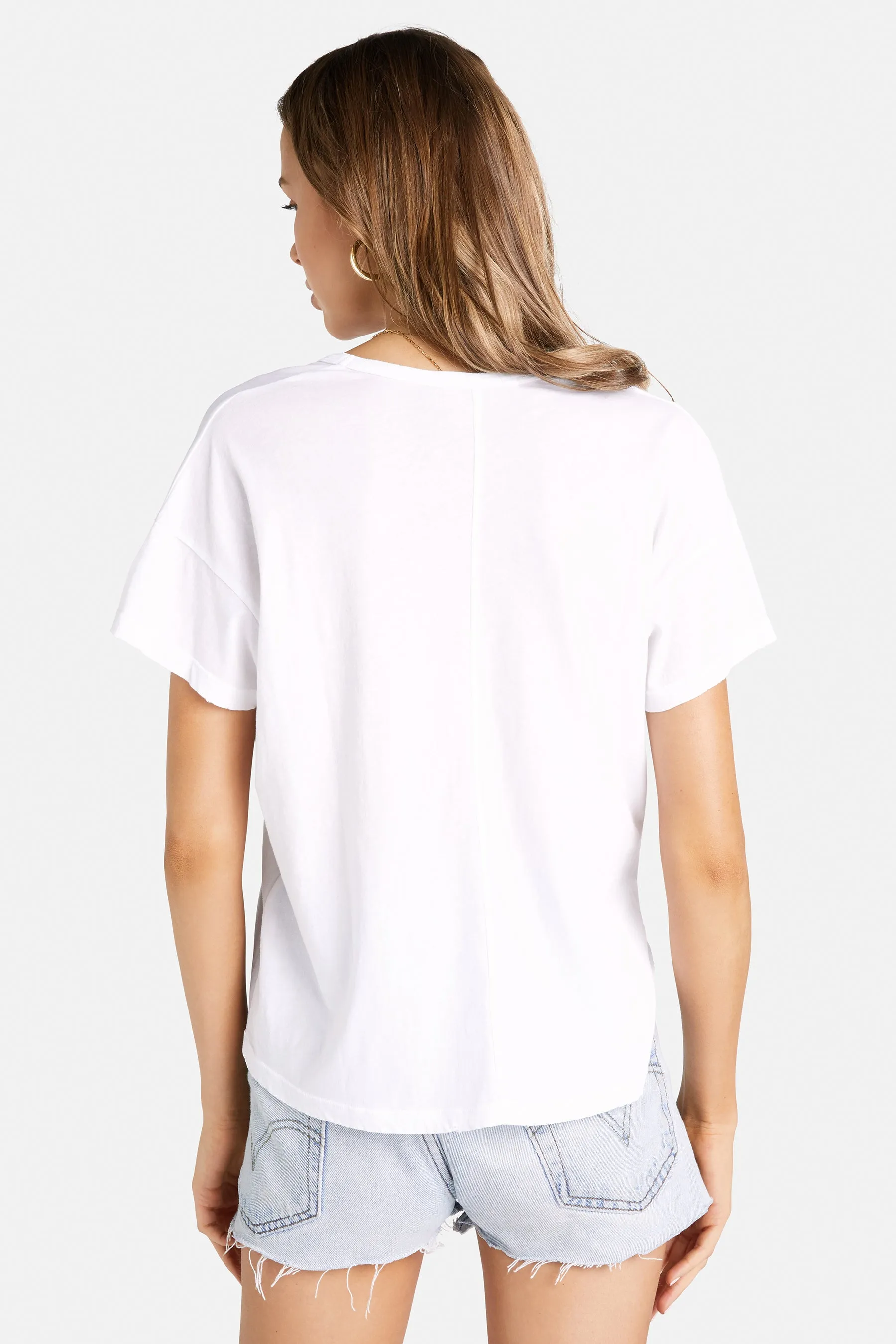Chrissy V-neck Tee | Clean White