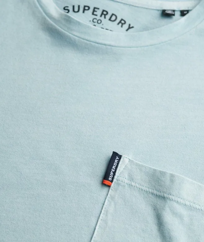 Classic Essential Pocket Tee-Washed Sunset Blue
