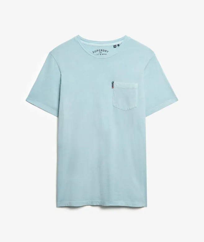 Classic Essential Pocket Tee-Washed Sunset Blue