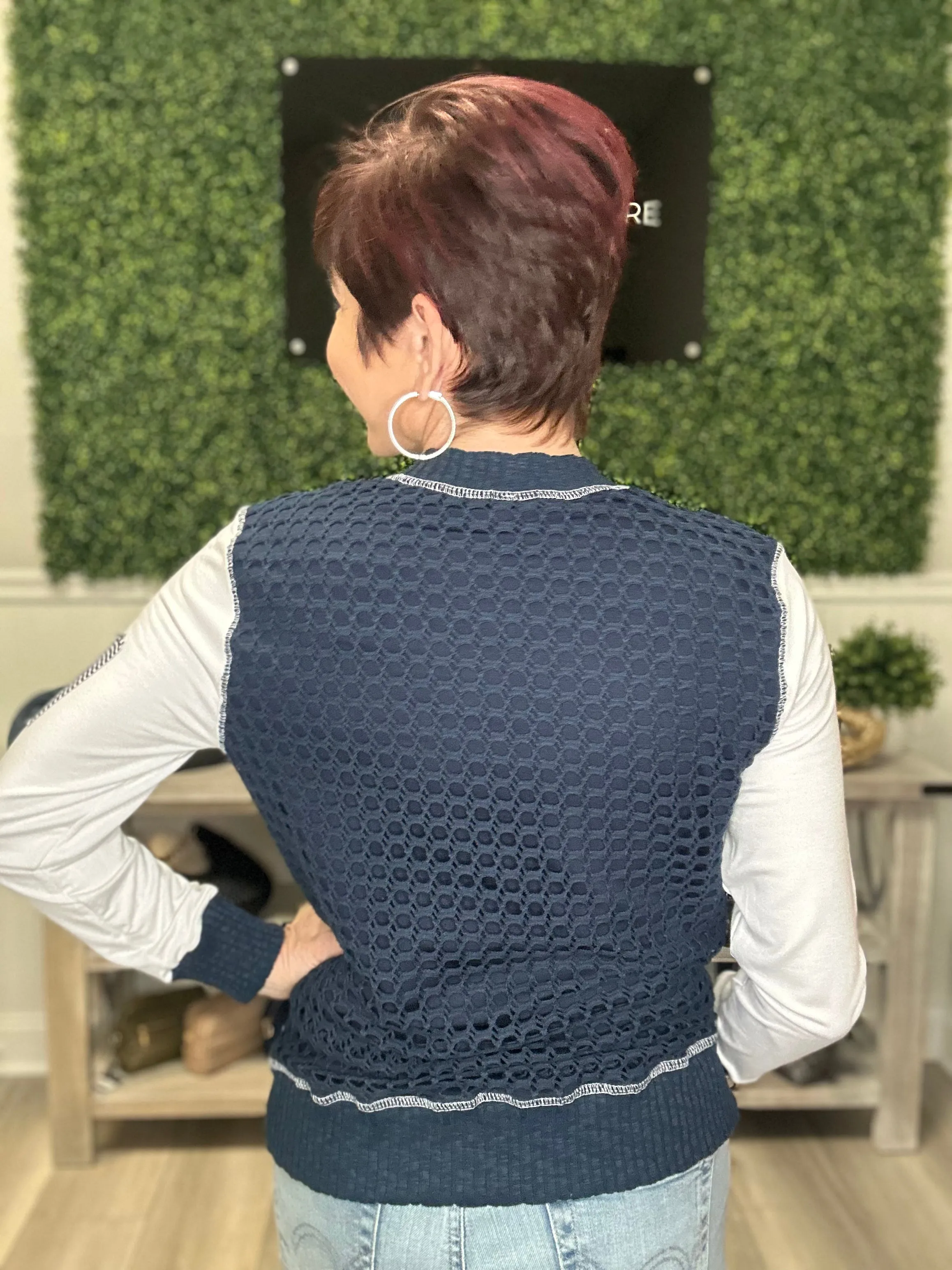 Crochet Bomber Jacket