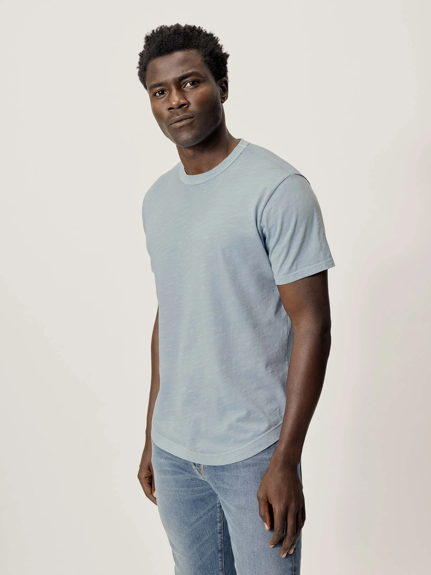 Cruz Venice Wash Slub Curved Hem Tee