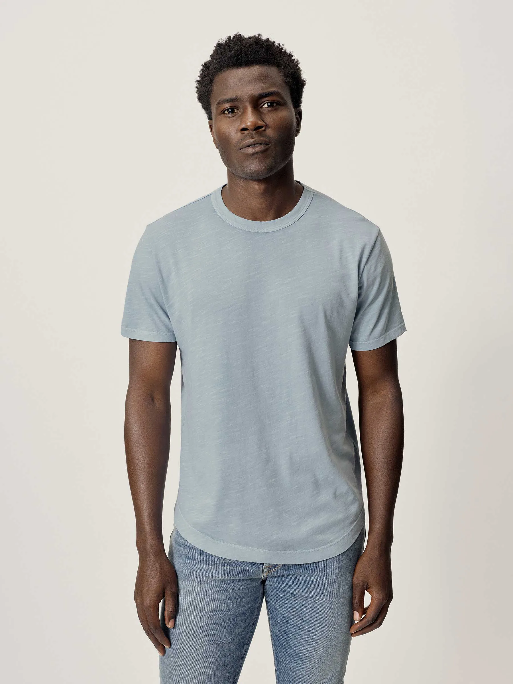 Cruz Venice Wash Slub Curved Hem Tee