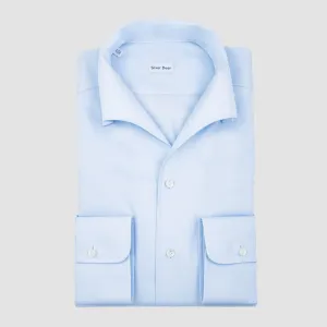 Double Button Down Twill Sportshirt Blue