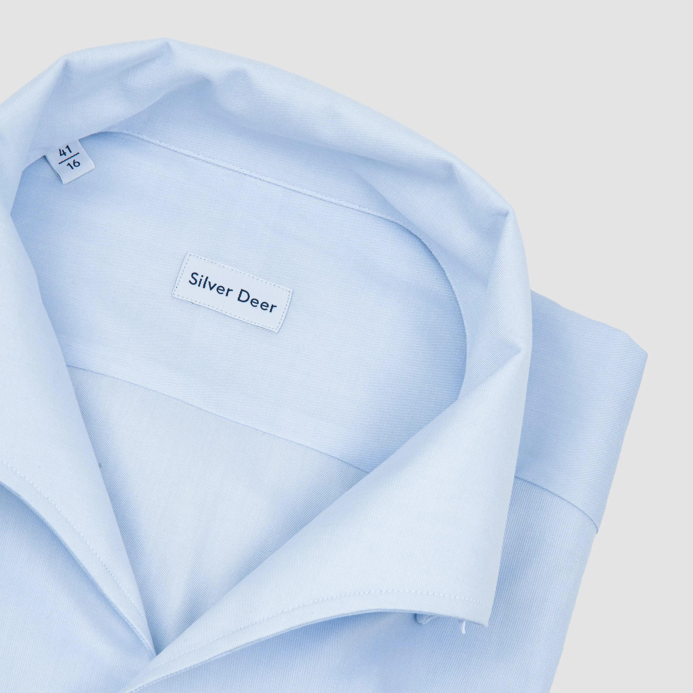 Double Button Down Twill Sportshirt Blue