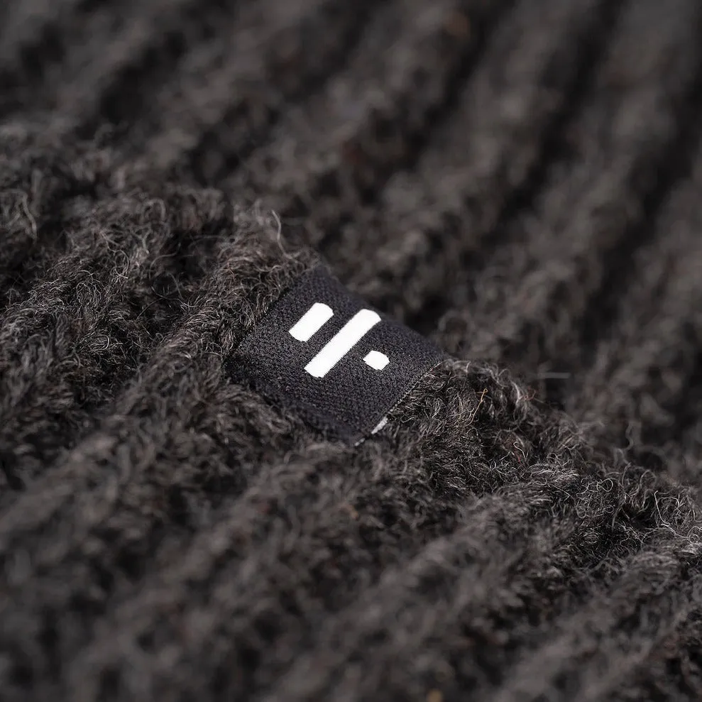 Effected Charcoal Wool Bobcap Beanie