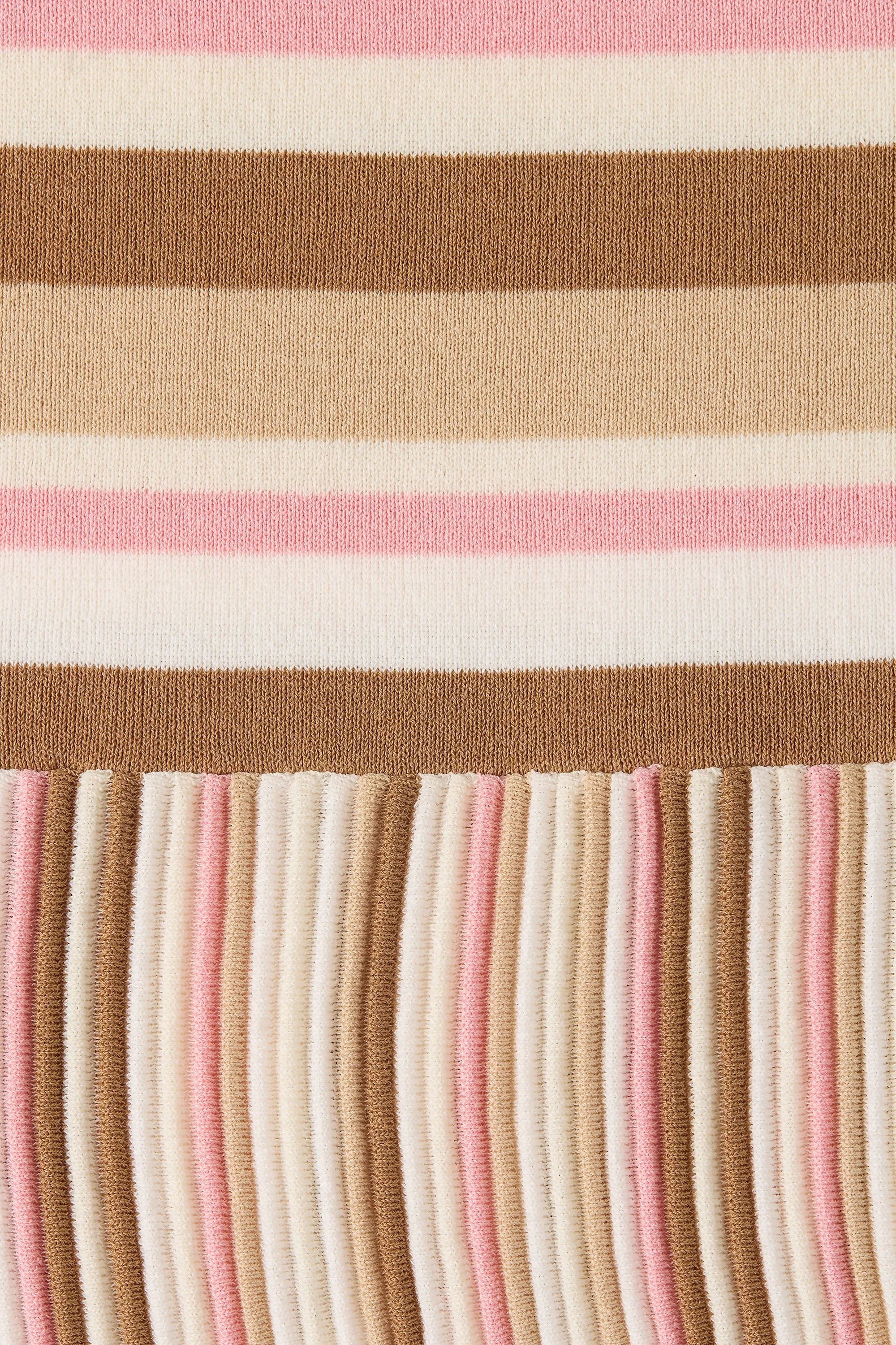 Elea Mini Dress Puce Sepia Stripe