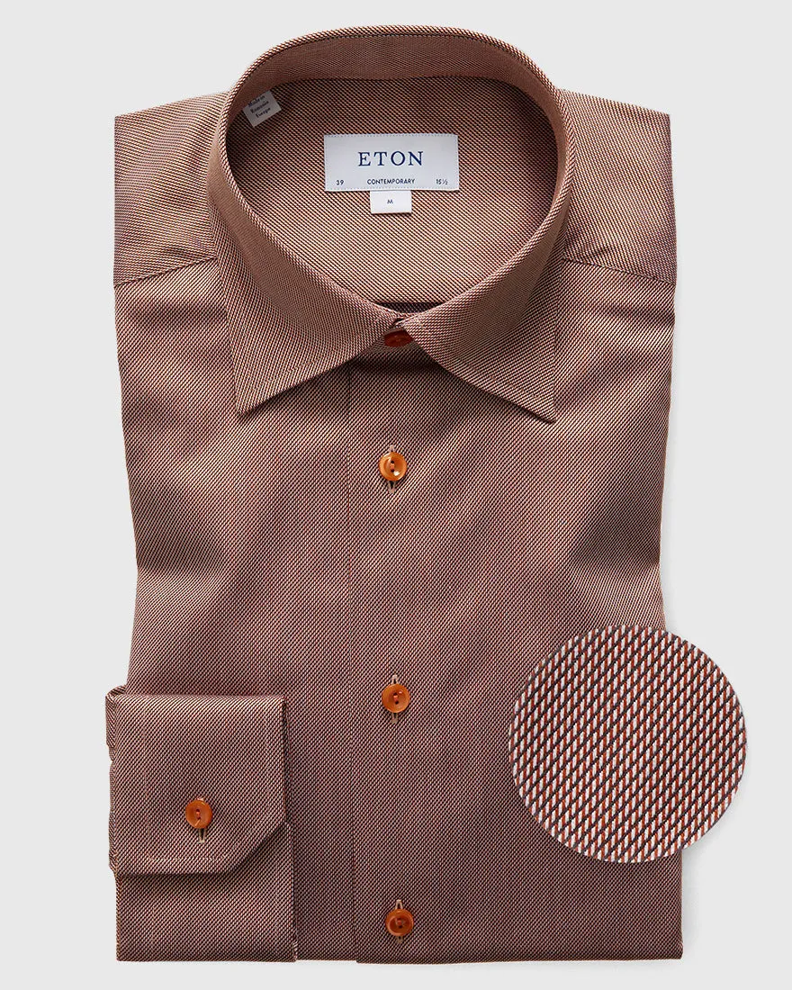 ETON 3429795384740 EXTRA LONG SLEEVE RUST SLIM SC SHIRT