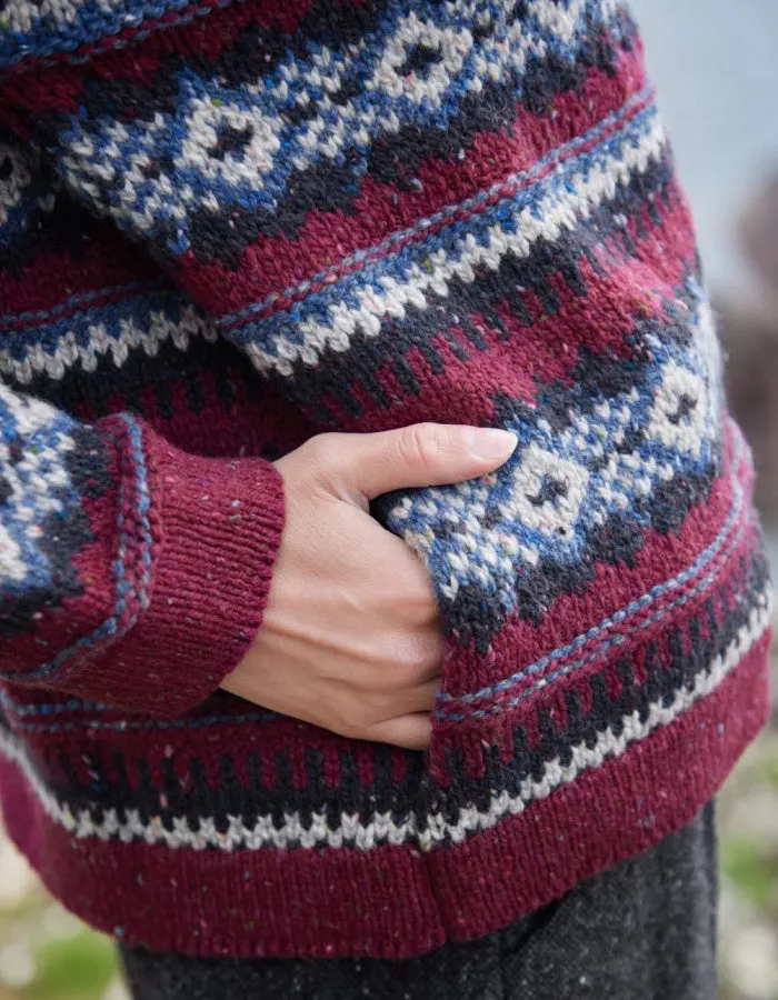 Fisherman out of Ireland Shawl Collar Fair Isle Cardigan