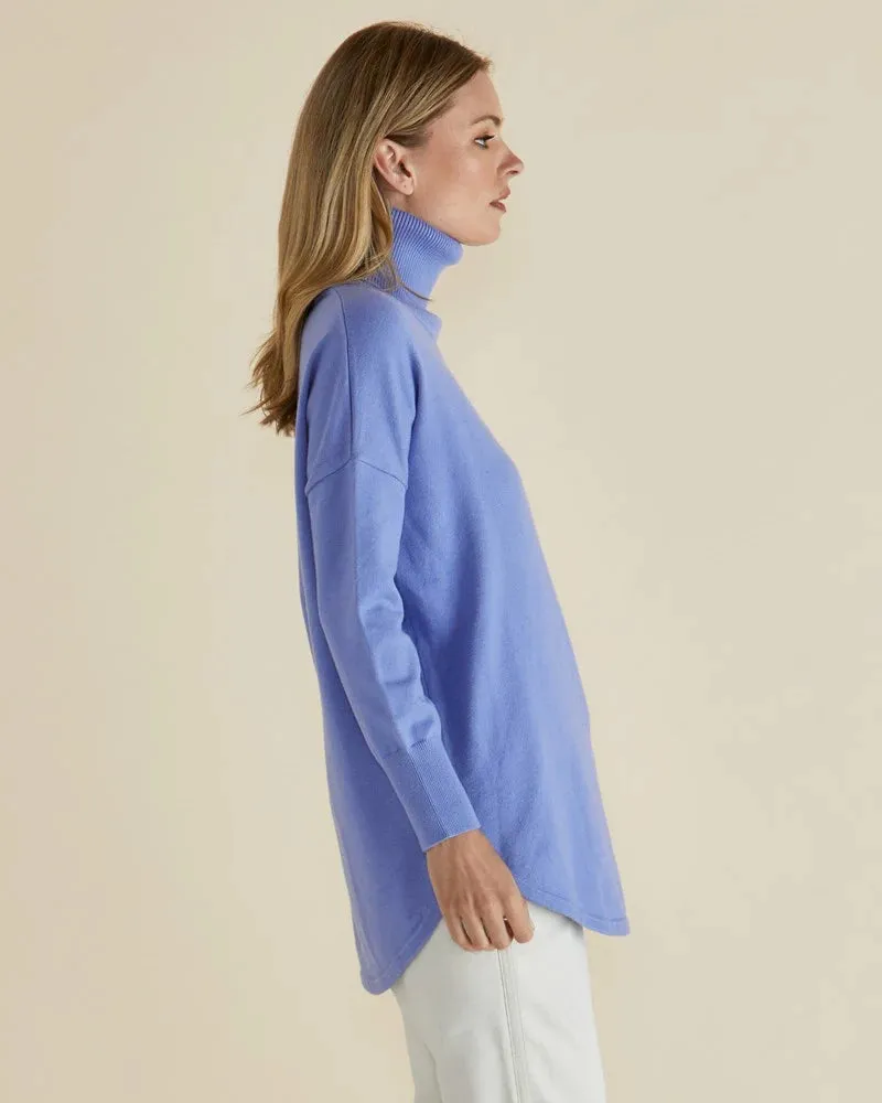 Fleur Roll Neck Jumper - Powder Blue