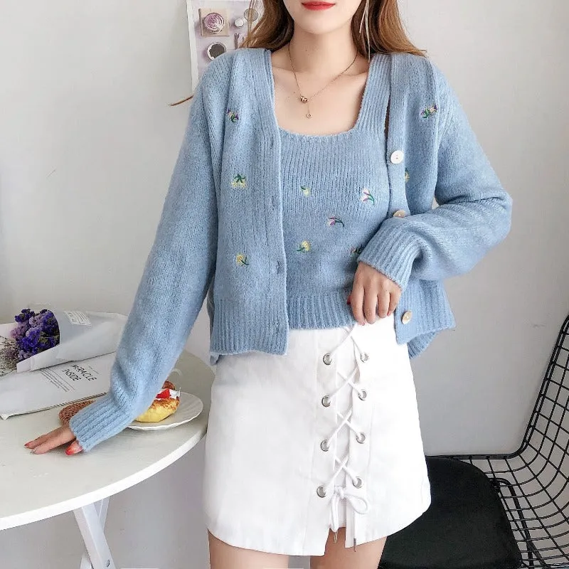 Floral Knitwear Set