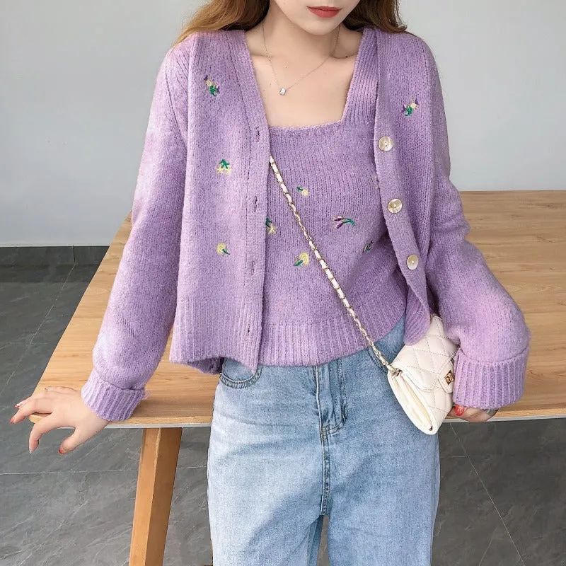 Floral Knitwear Set