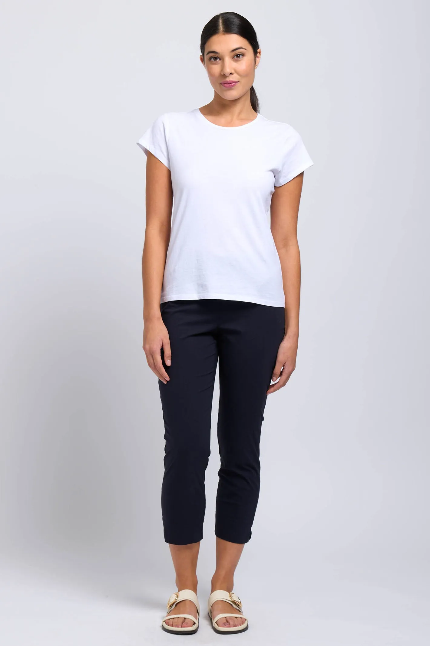 Foil FO4901 Fuss Free Capri Trouser Navy