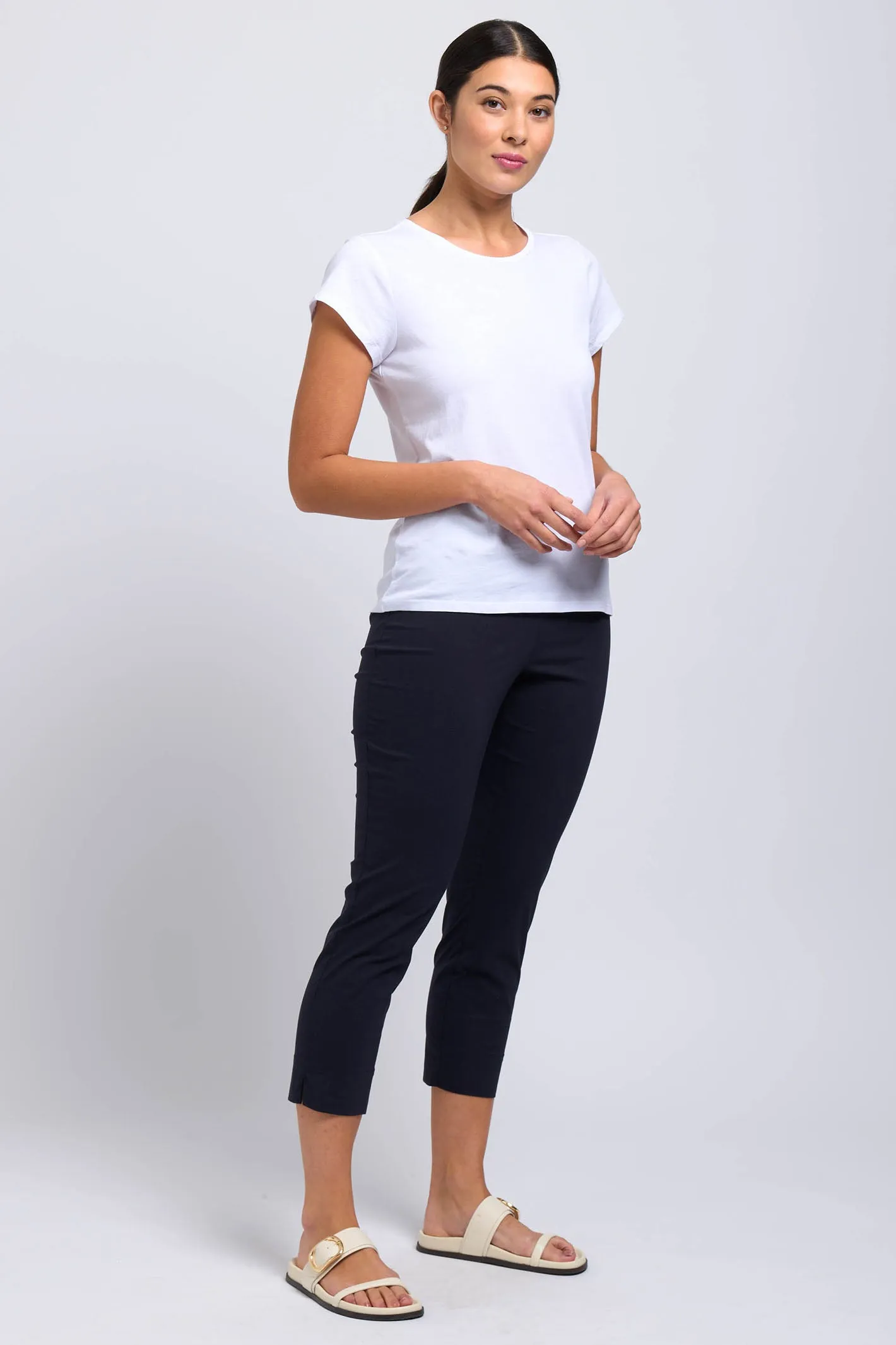 Foil FO4901 Fuss Free Capri Trouser Navy