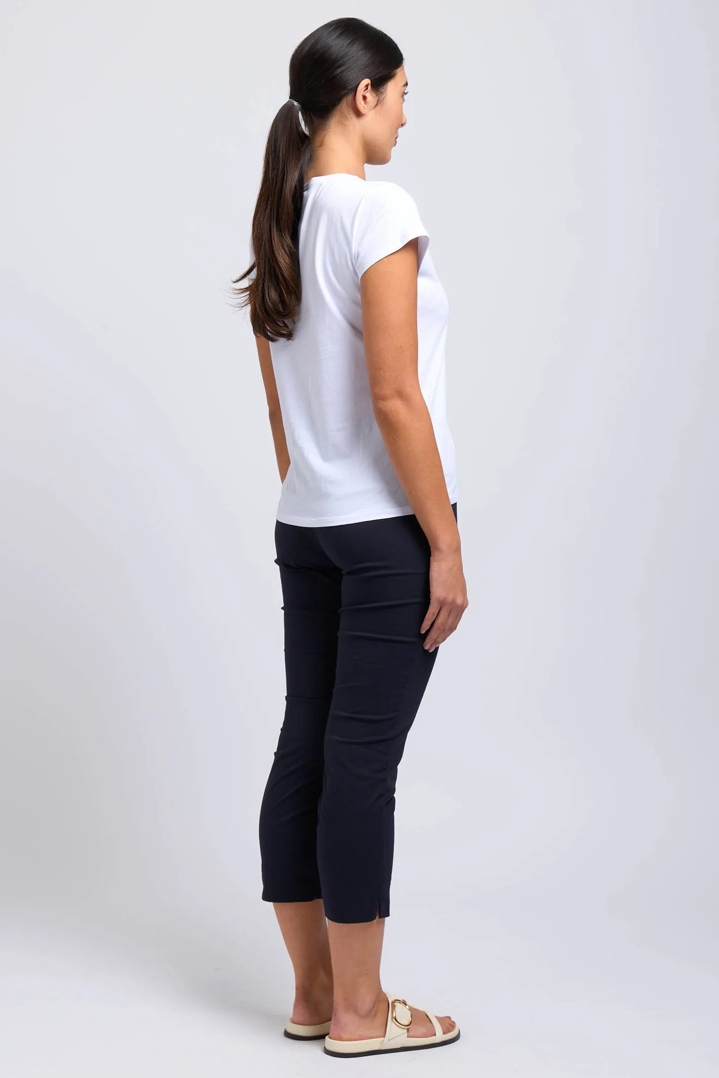 Foil FO4901 Fuss Free Capri Trouser Navy