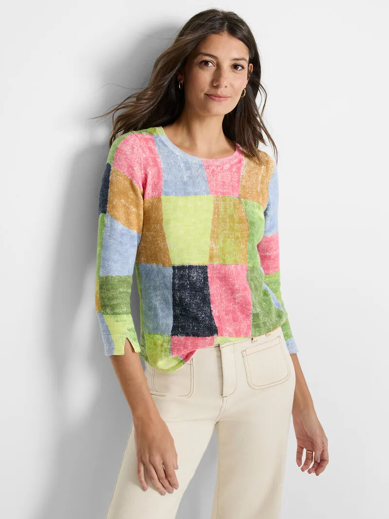 Gail Green Multi Colorwash Sweater - Nic & Zoe W241145