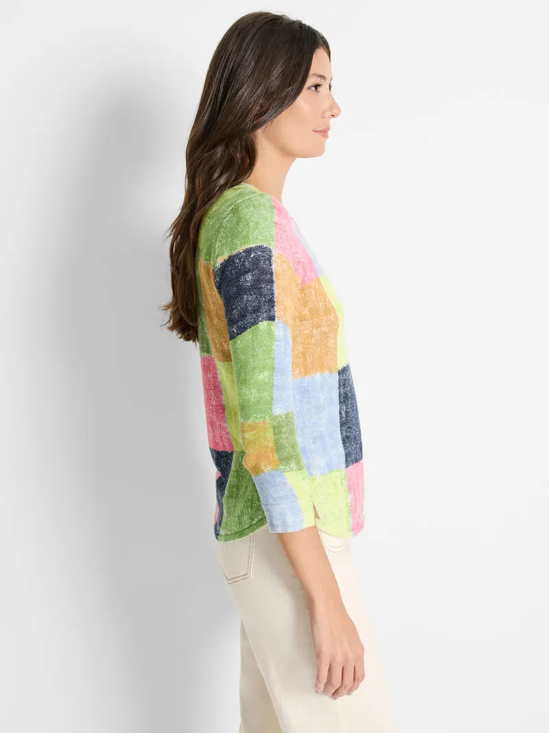 Gail Green Multi Colorwash Sweater - Nic & Zoe W241145