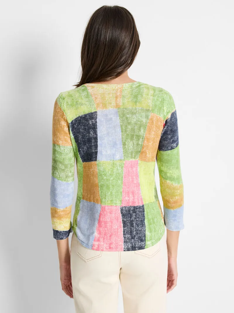 Gail Green Multi Colorwash Sweater - Nic & Zoe W241145