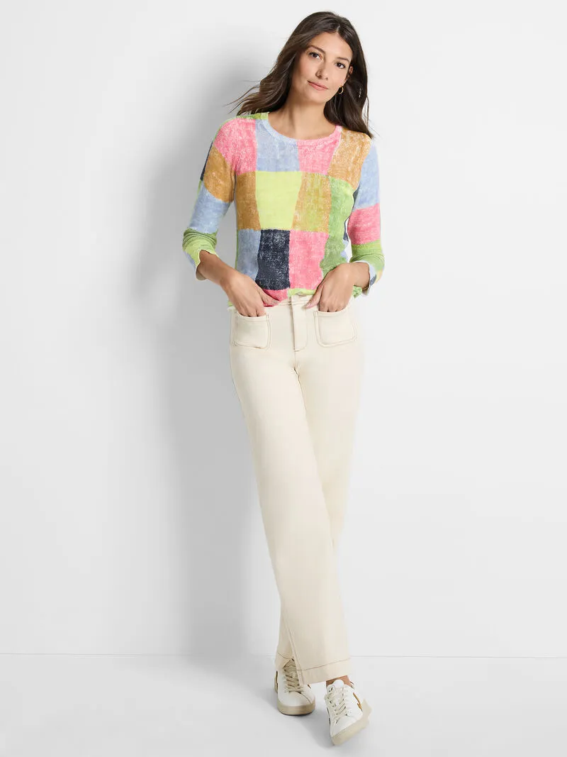 Gail Green Multi Colorwash Sweater - Nic & Zoe W241145