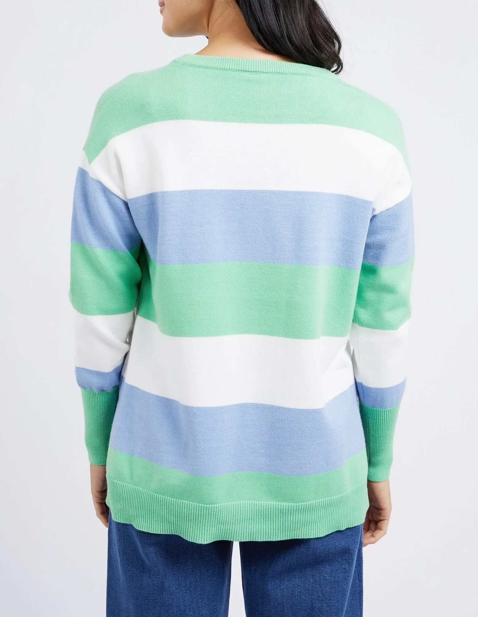 Hallie Knit Meadow, Hydrangea & Pearl Stripe