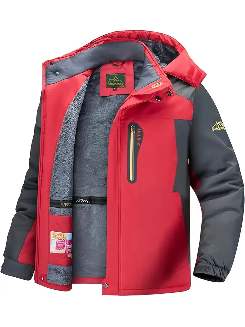 Heren Parka – Warme Waterdichte Winterjas met Verwijderbare Capuchon