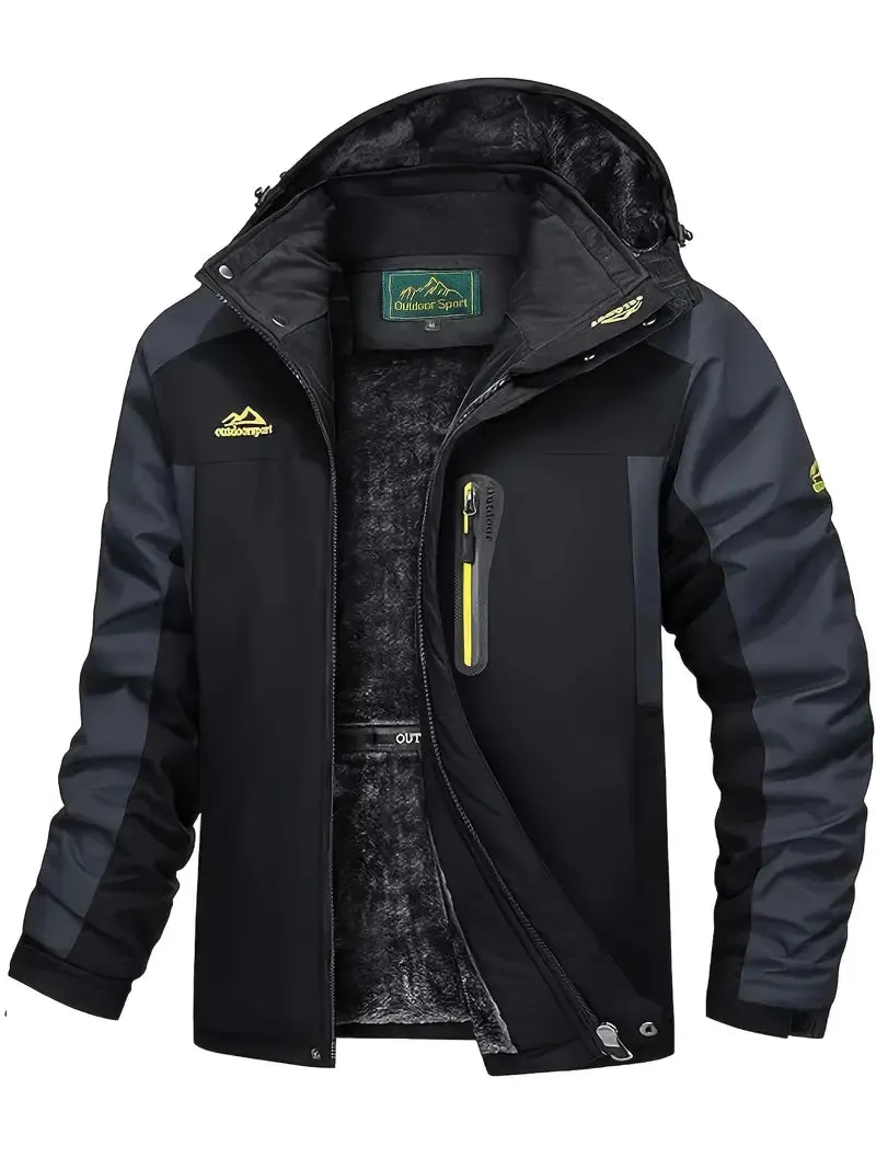 Heren Parka – Warme Waterdichte Winterjas met Verwijderbare Capuchon