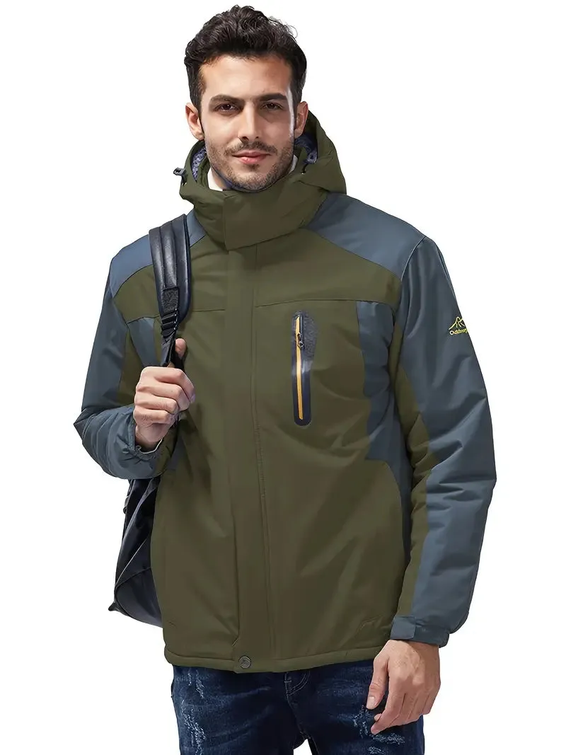 Heren Parka – Warme Waterdichte Winterjas met Verwijderbare Capuchon