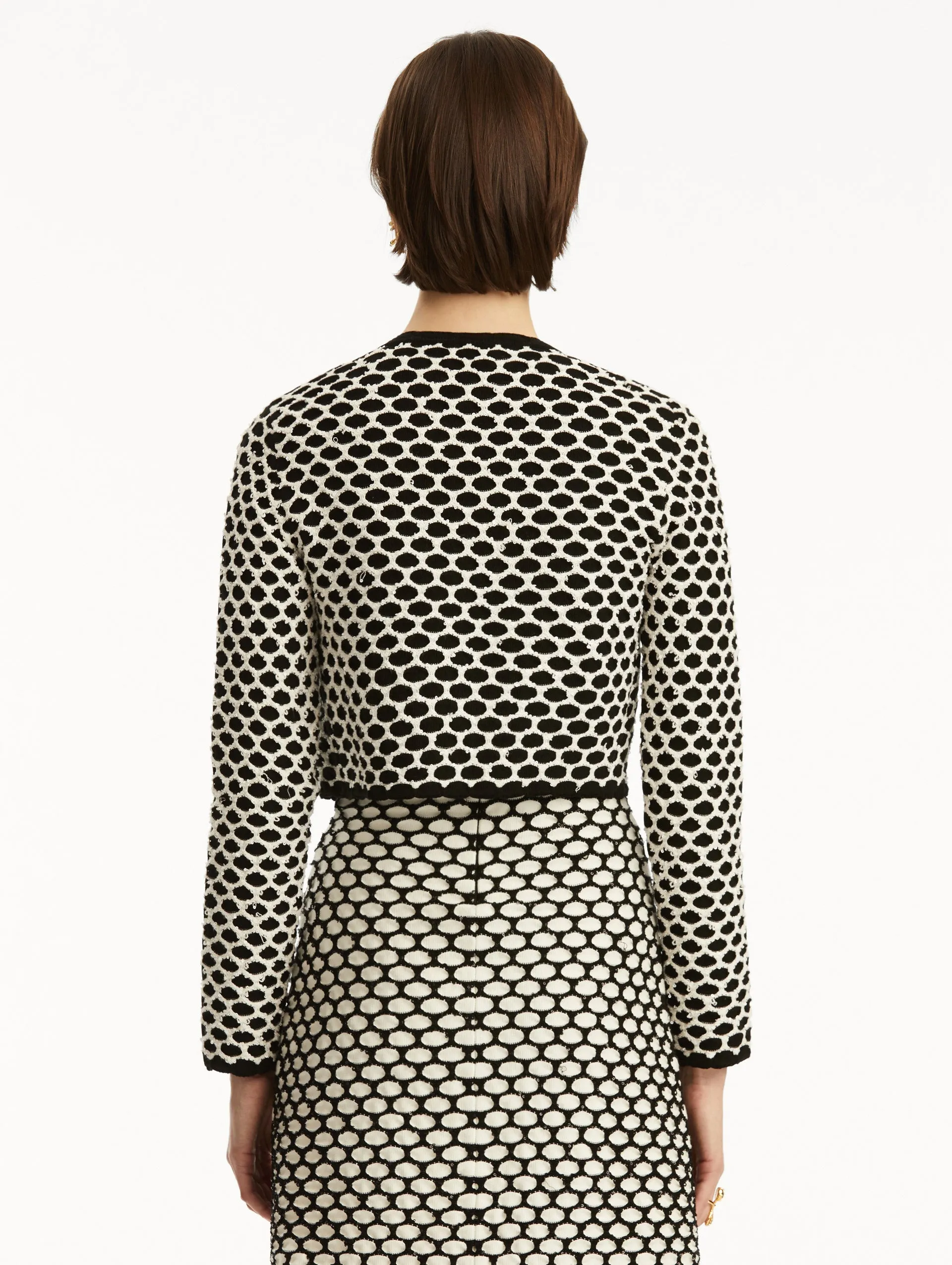 Honeycomb Sequin Knit Jacket
