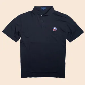 Islanders x Peter Millar Black Pima Cotton Polo
