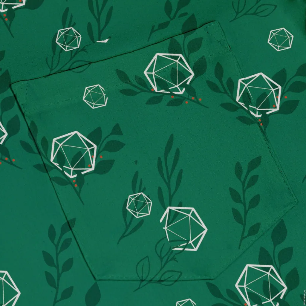 Leafy Green Dice Button Up Shirt