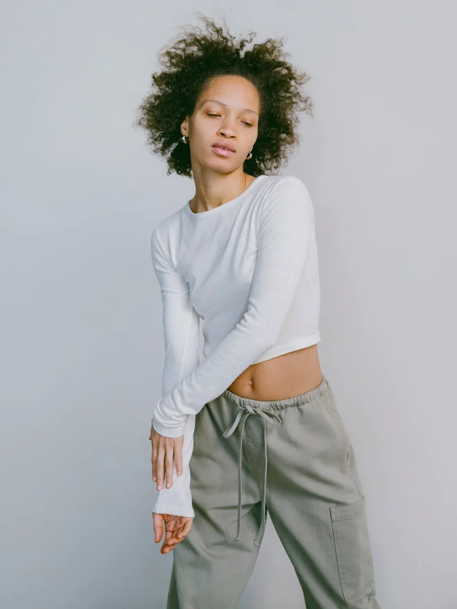 Lia Top, Regen Silk Noil Jersey, Natural