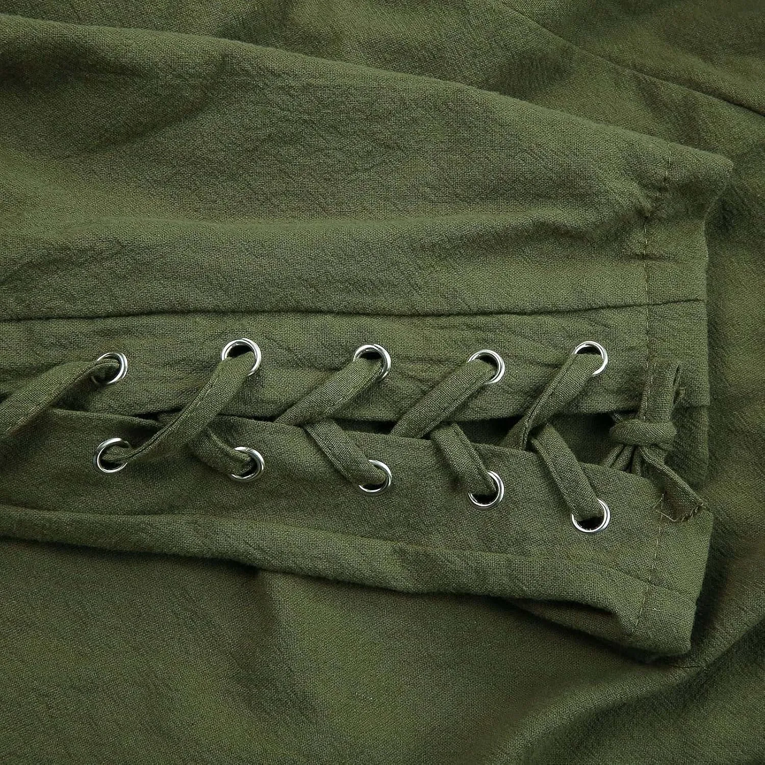 Mens Drawstring Waist Linen Banded Pants Gothic Pants MedievalPirate Trousers 2025
