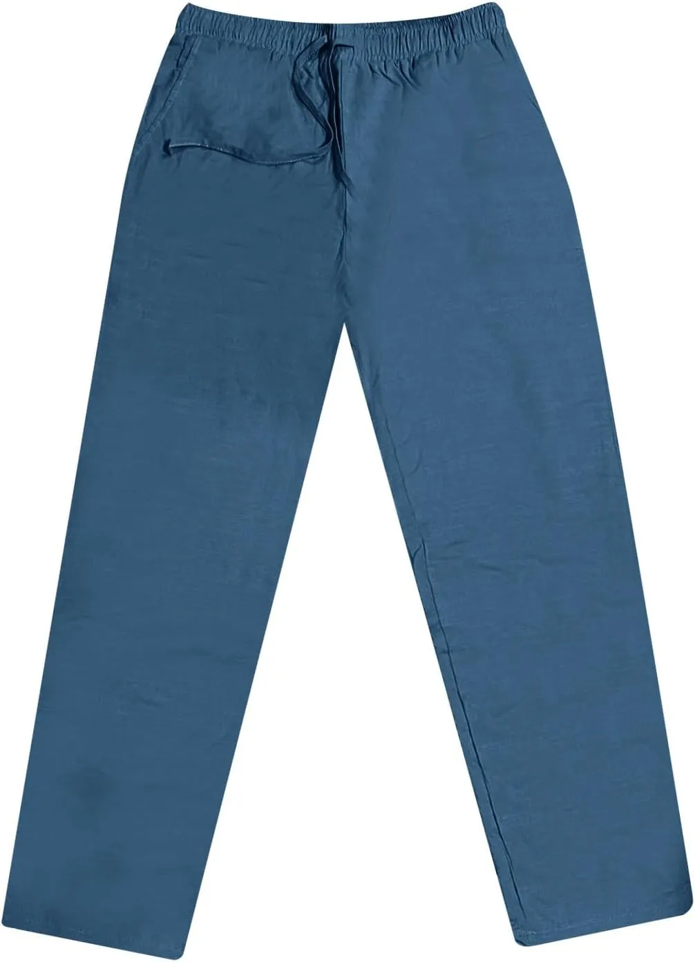Men's Summer Cotton and Linen Solid Color Drawstring Loose Casual Outdoor Beach Pants 2025