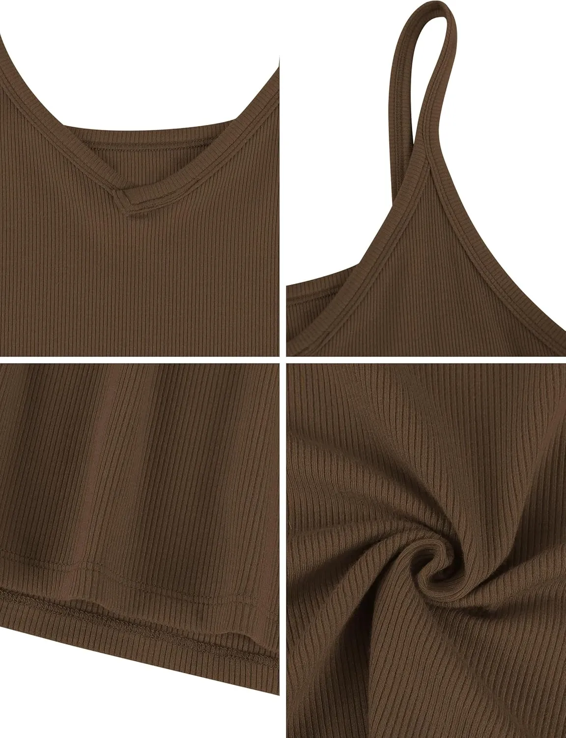 Missufe Ribbed V Neck Tank Tops for Women 2025 Summer Workout Slim Fit Sleeveless Spaghetti Strap Basic Camisole