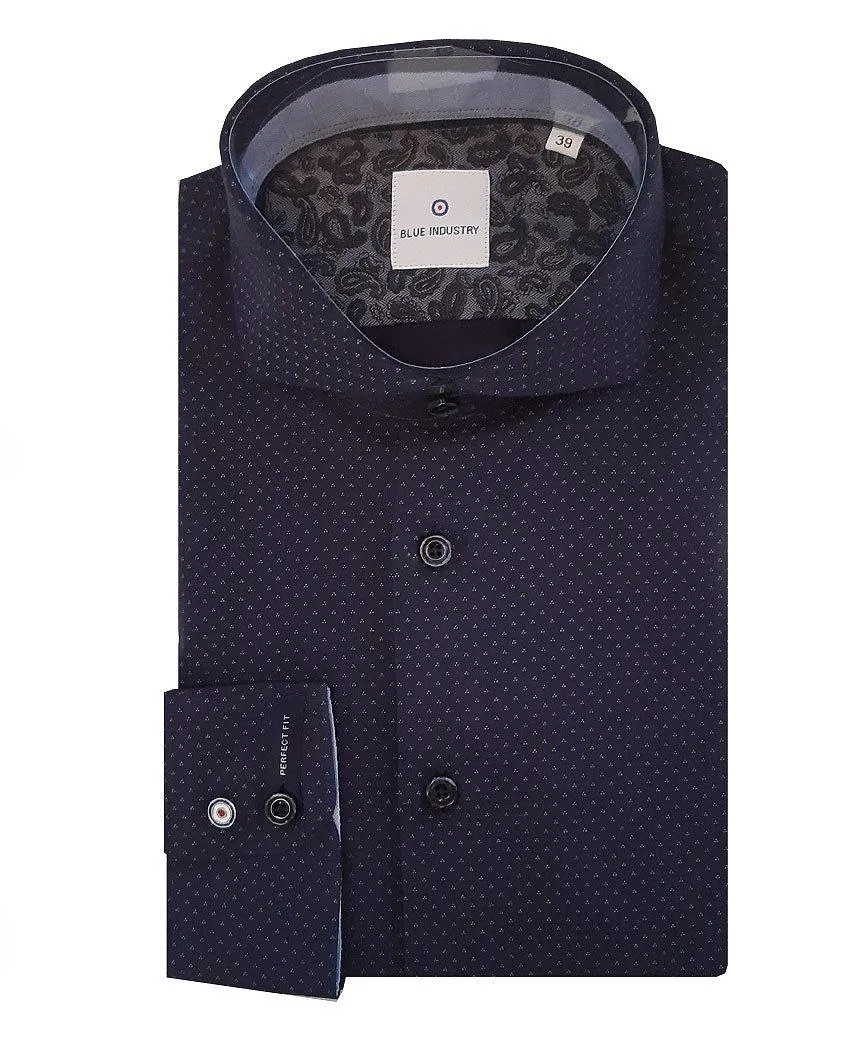 Navy Print Shirt