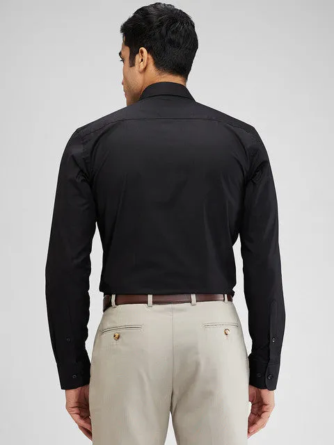 Park Avenue Men Black Slim Fit Cotton Blend Formal Shirts