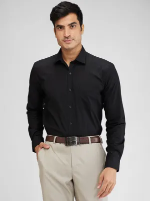 Park Avenue Men Black Slim Fit Cotton Blend Formal Shirts