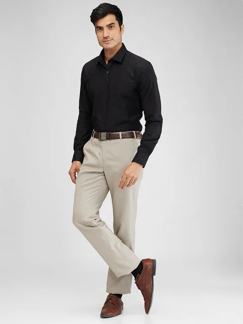 Park Avenue Men Black Slim Fit Cotton Blend Formal Shirts