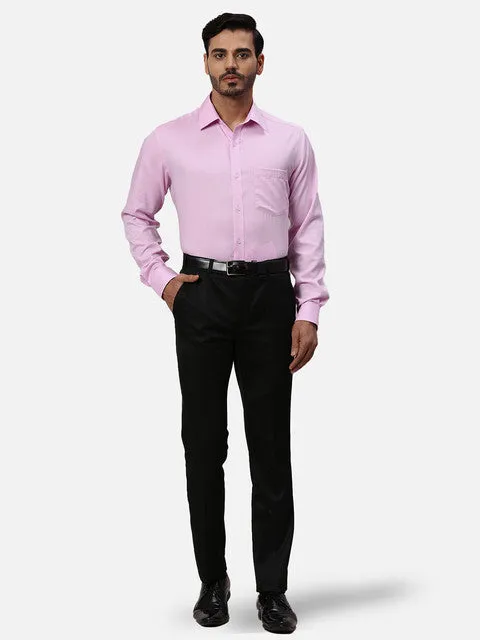 Park Avenue Men Pink Structured Regular Fit Cotton Formal Shirts
