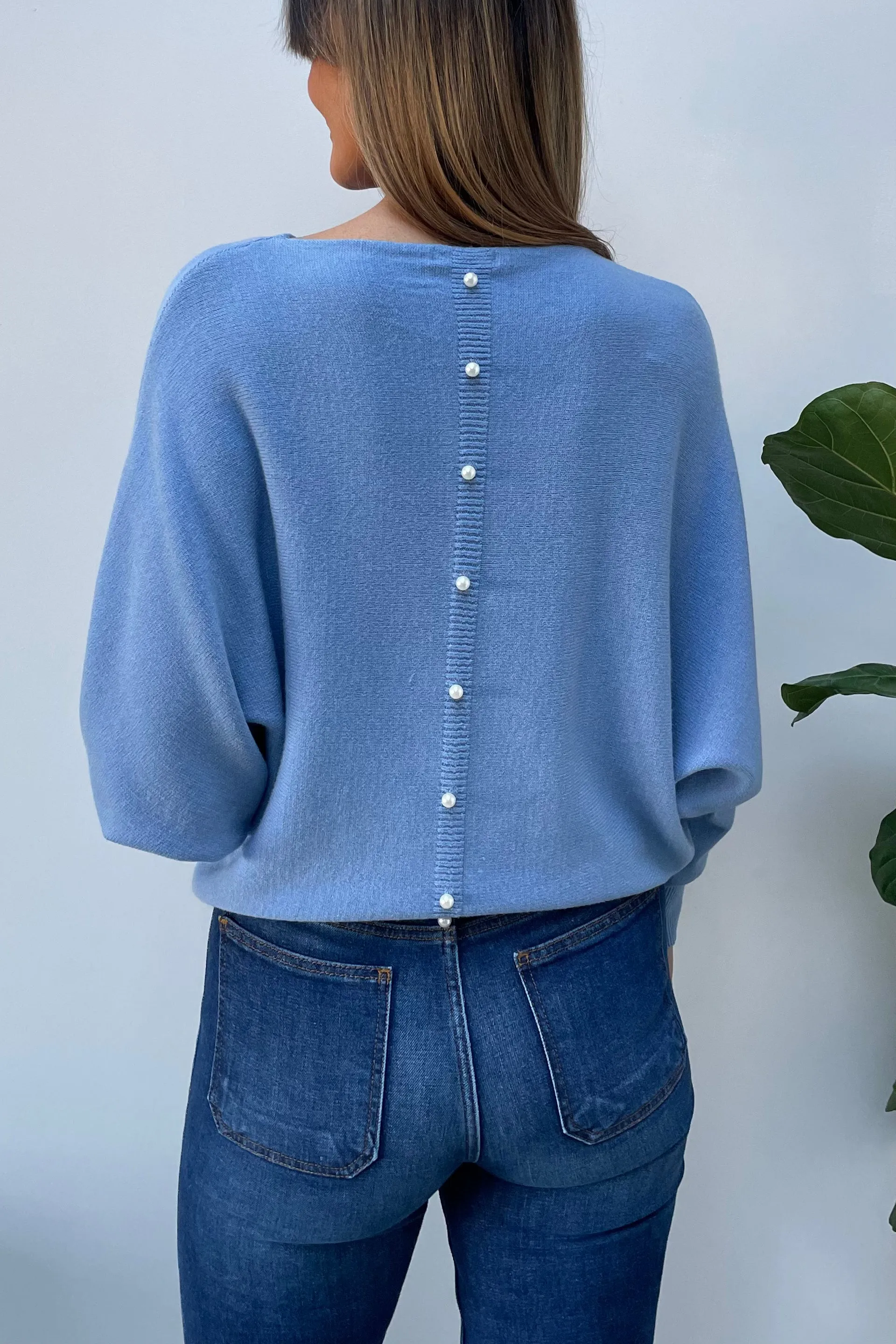 Pearl Back Sweater